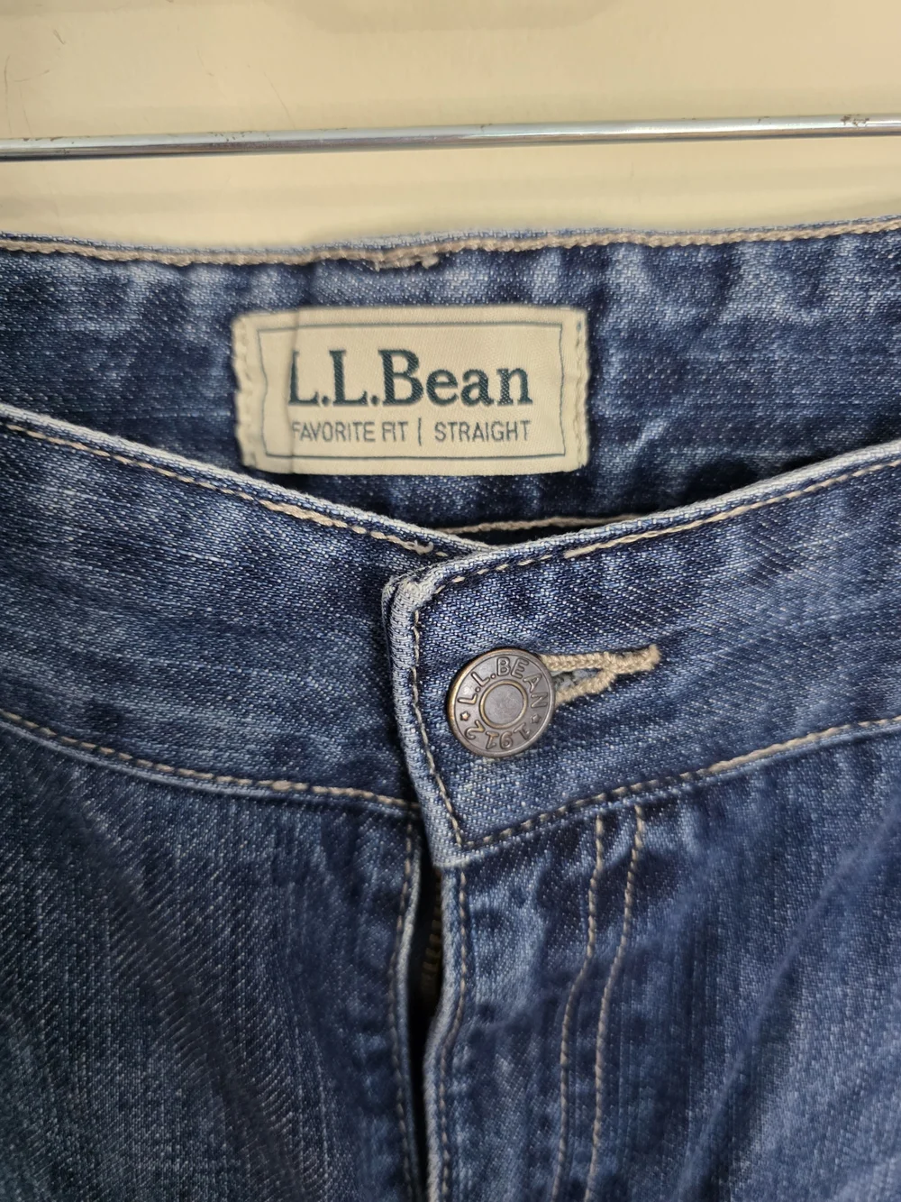 L.L. Bean Women's Straight Leg Jeans in Dark Blue Denim